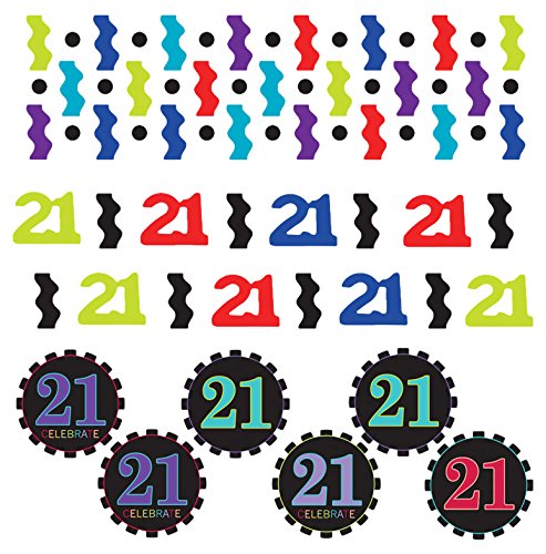 amscan 21st Age 3 Pack Mixed Confetti