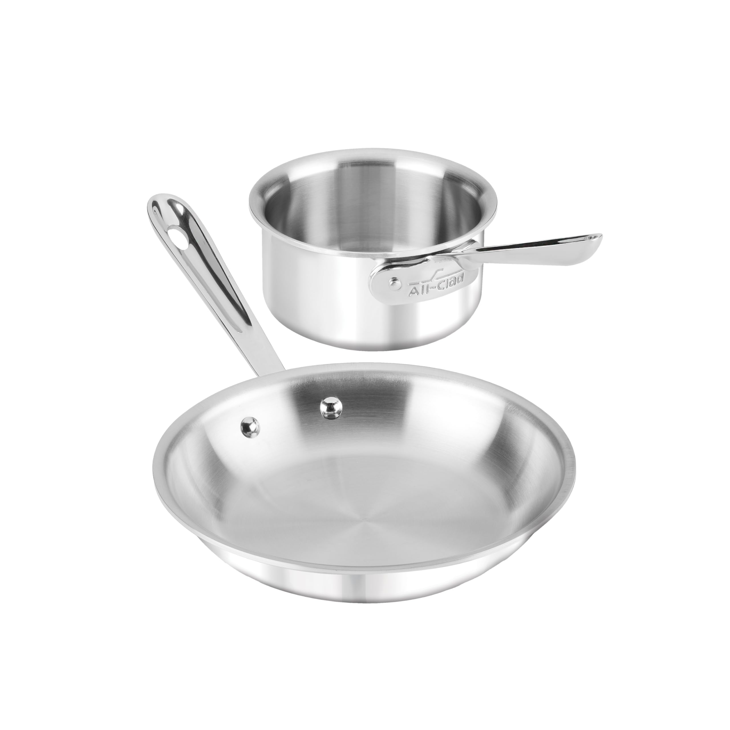 4108201S All-Clad Kitchen Helper Fry Sauce pan, 8 inch and 1 quart, Steel