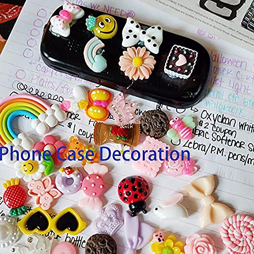 Chenkou Craft 50Pcs Lots Mix Assort Easter Diy Flatbacks Resin Flat Back Scrapbooking Slime Beads Supplies For Diy Craft + 1Pc Clear Box #TOP4