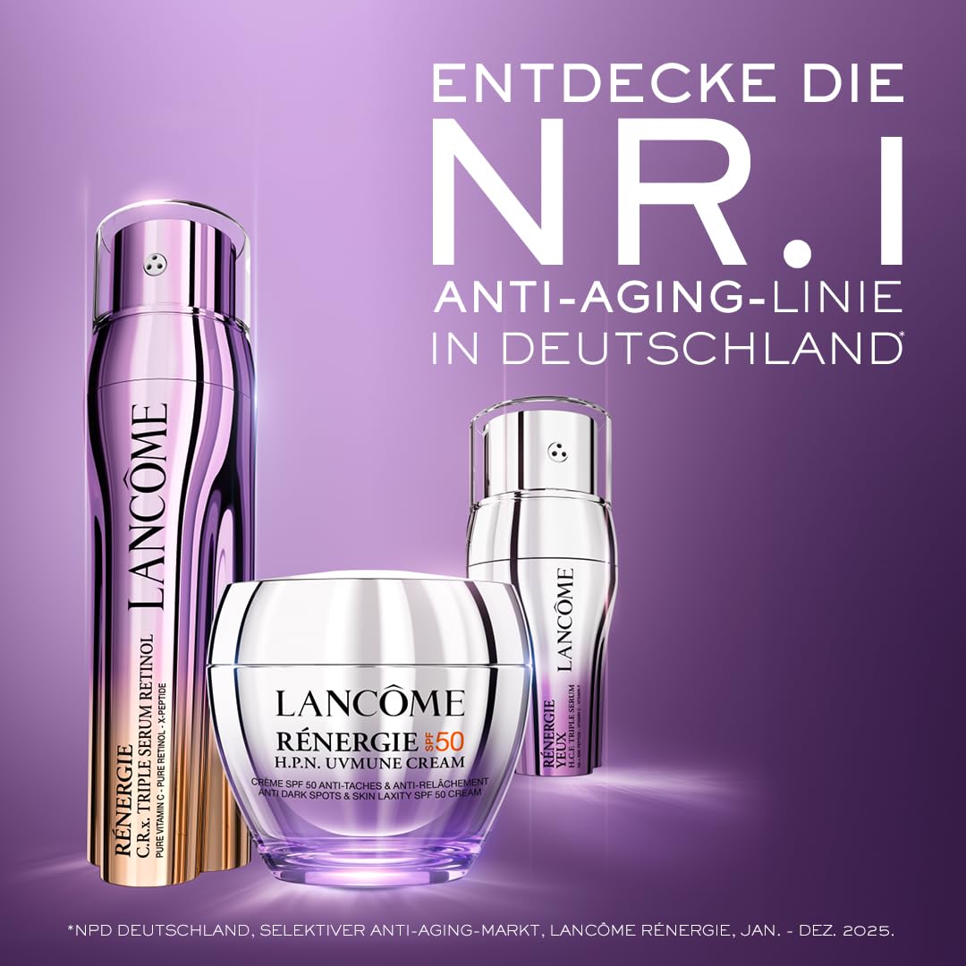 Lancôme Rénergie C.R.X. Triple Serum Retinol, Anti-Aging Serum | Nacht-Pflege, mit Vitamin C, X-Peptiden und Ceramiden, für sichtbar glattere und strahlende Haut, jugendliches Hautbild