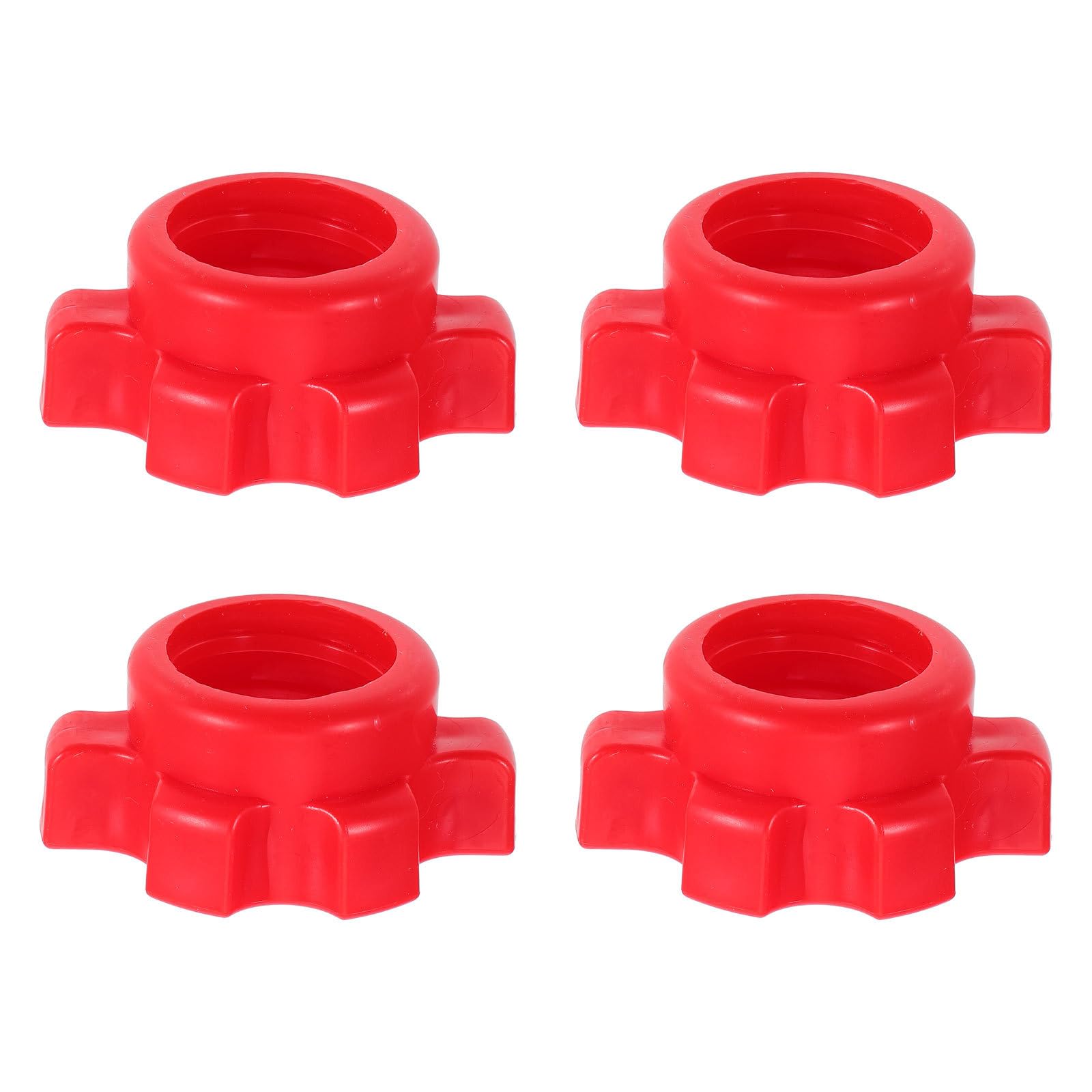 POPETPOP 4Pcs Barbell Bar Hexagon Nuts: Barbell Spinlock Collars Screw Clamps - Dumbbell Clips for Weight Lifting Fitness