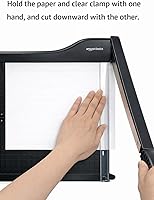 Vista 3 de Yaxa Basics Cortador de papel para oficina y manualidades, cortador de papel portátil, resistente, 12 pulgadas, cartulina de 10 hojas