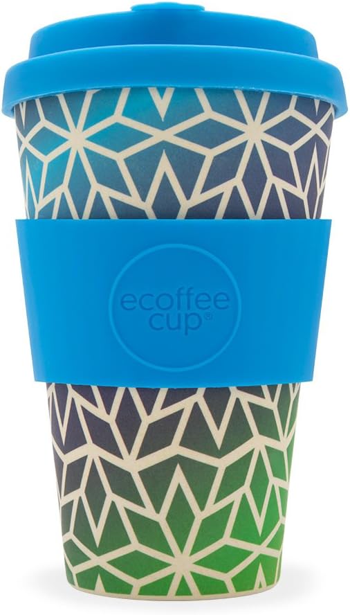 Papafranco, 12oz Ecoffee Cup | Made with bamboo fibre, no-drip lid & dishwasher safe