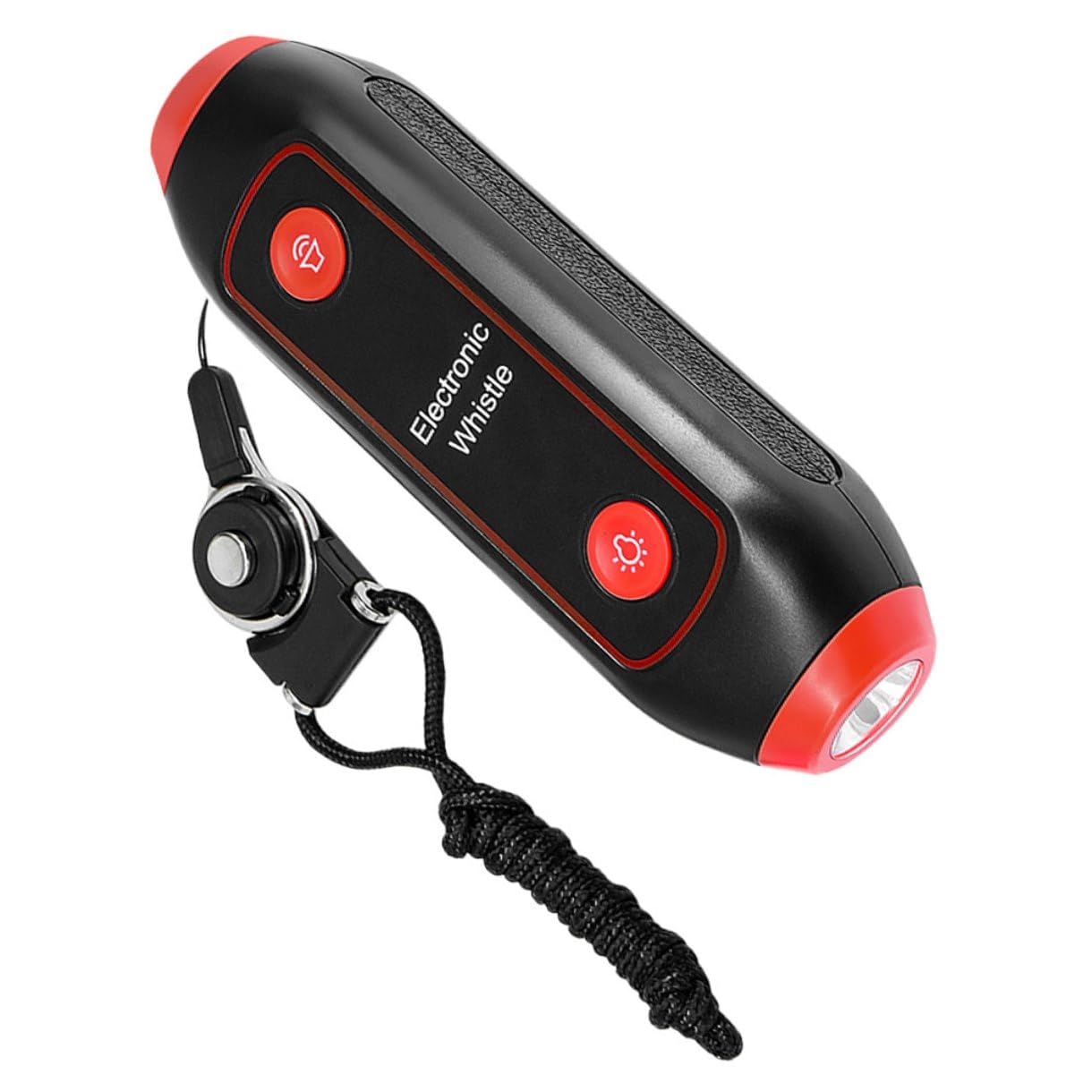 Cabilock Silbato Electrónico de Árbitro con Sos y Linterna, de Mano, con Cordón, 3 Tonos y 3 Niveles, Adecuado para Entrenadores