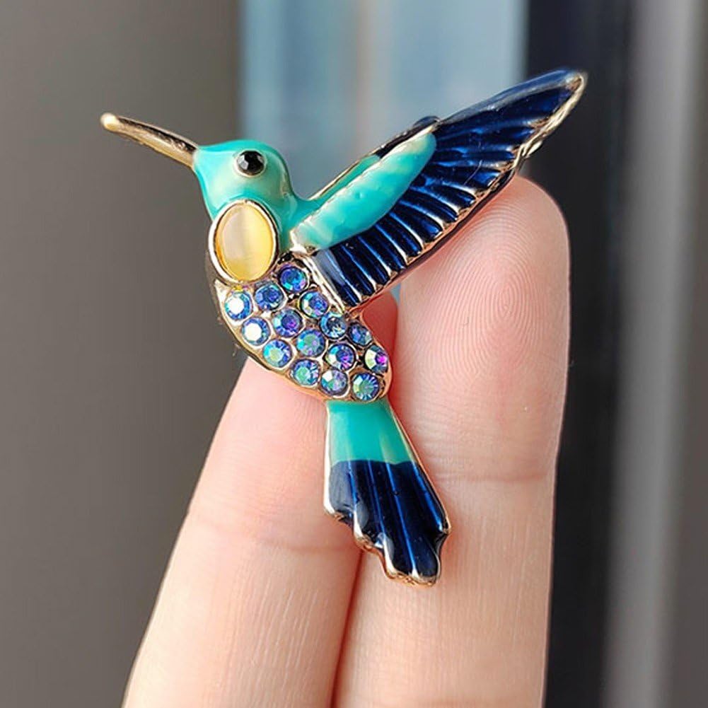 Amazon.co.jp: ブローチ おしゃれ 幸せを呼ぶ 蜂鳥 はちどり