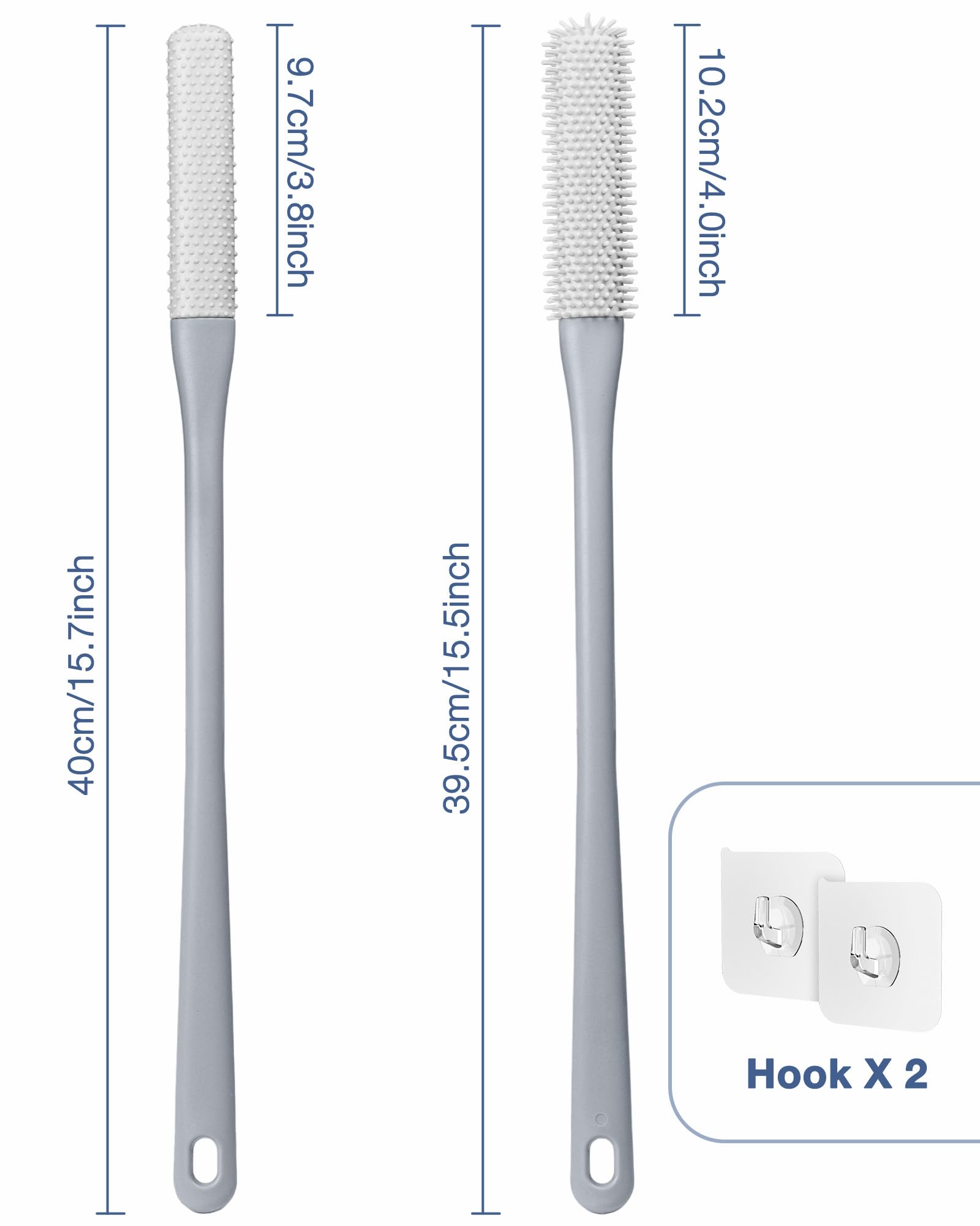 2 Pack Toe Cleaning Brush,15.7