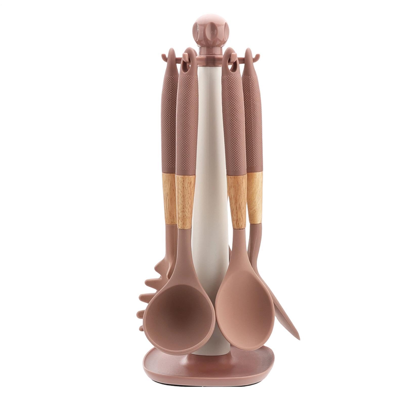 Utensilios de Cocina de Silicona Juego de 7 Piezas Resistente al Calor | Fáciles de para Cocinar para Hogar, Apartamento, Restaurante, Camping, Cocinar,