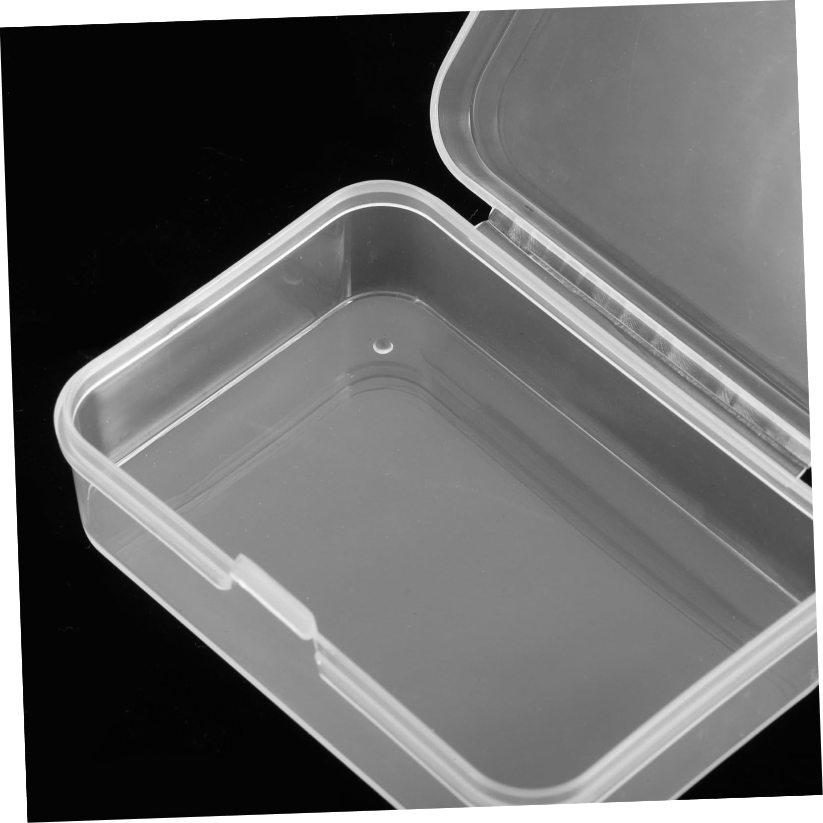 BUTIFULSIC 10pcs Mini Storage Boxes White Plastic Boxes Lid Beads Storage Containers Empty Cases