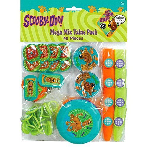 amscan Awesome Scooby-Doo Birthday Party Mega Mix Favor Kit (48 Piece), 11 1/2