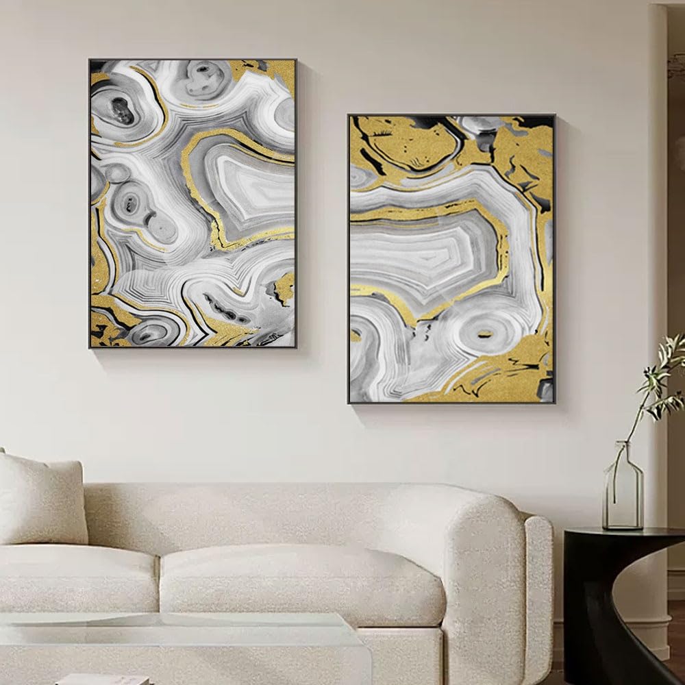 WBYZAC Set of 2-Canvas Print Painting Abstract Liberal Arts Pattern Modern Nordic Style Living Room Dining Room Entrance Bedroom Decoration-40 * 60cm (No Frame)