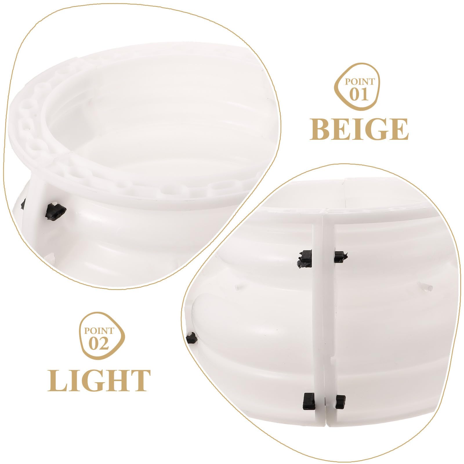 Stampo per Capitello Colonna Romana in Plastico Beige Riutilizzabile | Effetto Decorativo, Uso Ripetuto, Fornitura Fai da Te per Formatura, Accessorio per Getto Cemento