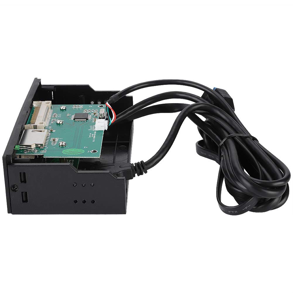 Lettore di Schede, 5,25 Pollici Lettore di Schede Interno USB 3.0 Multifunzione ad alta Velocità Supporto per Pannello Frontale del PC per Cruscotto M2, MSO, SD, MS, XD, 64G CF Card…