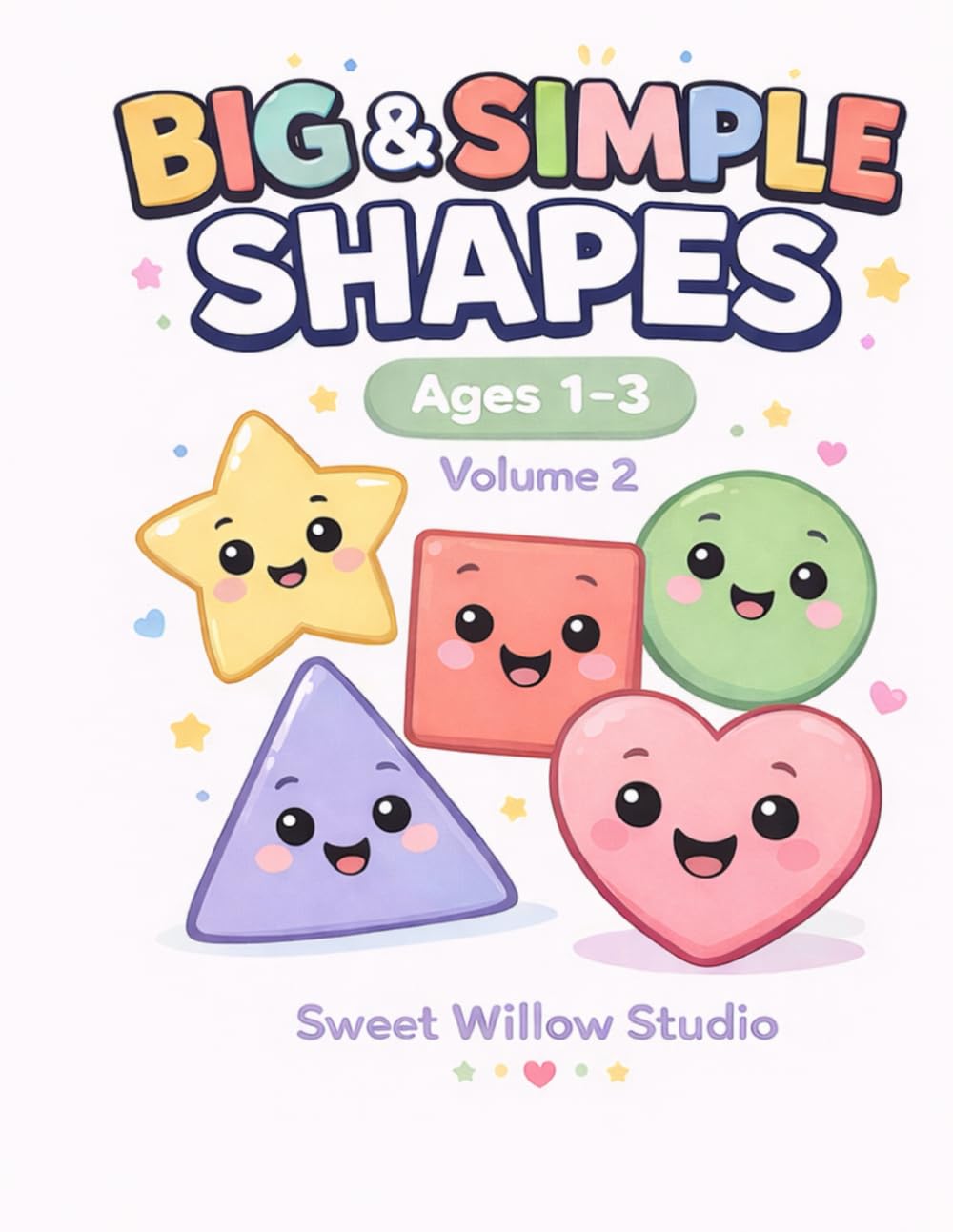 Big & Simple Shapes: Toddler Coloring Book for Ages 1–3