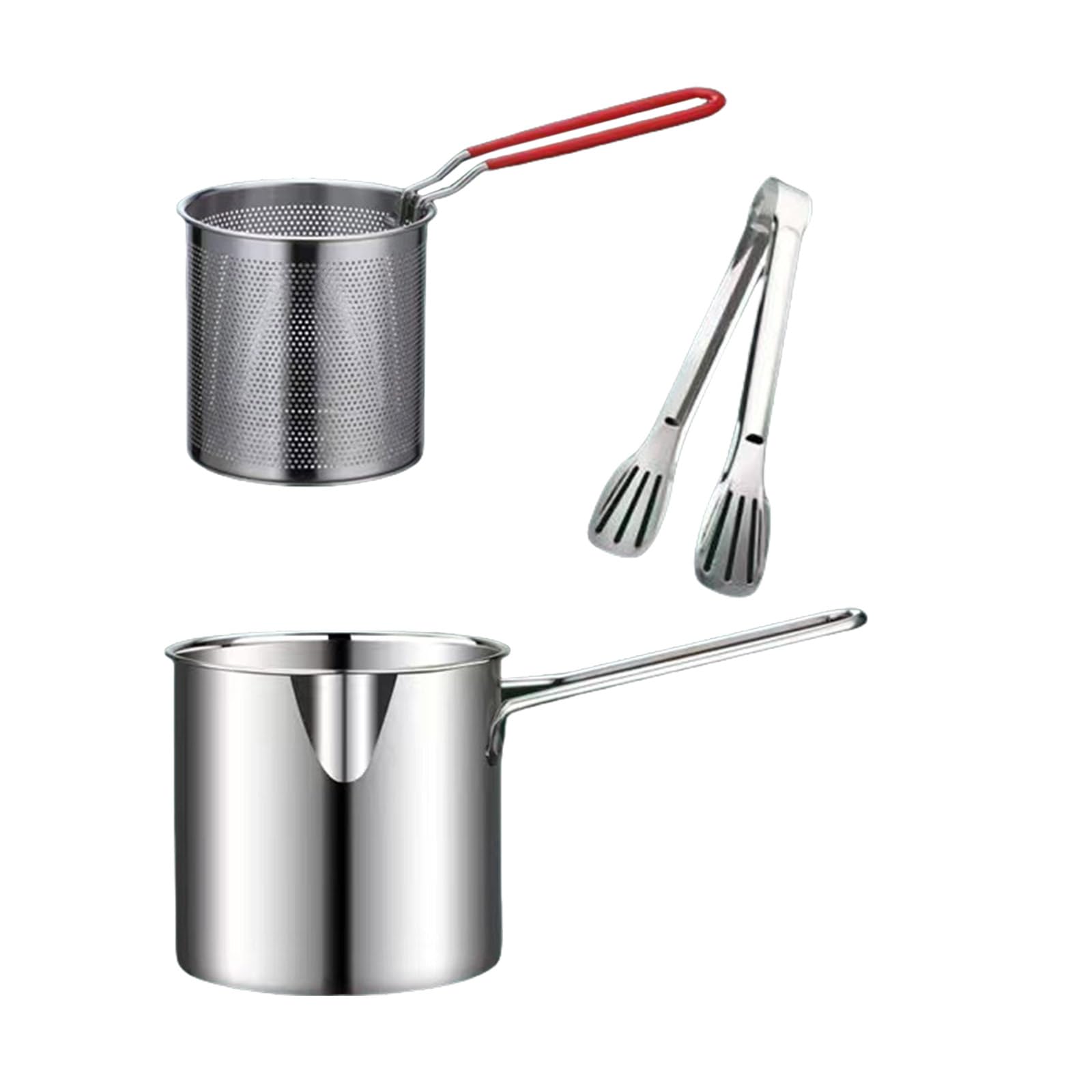 LiRRvb 304Stainless Steel Cooking Pots Kitchen Frying Pans Metal Cookware Suitable for Safe in Various Setting Professional Cookware