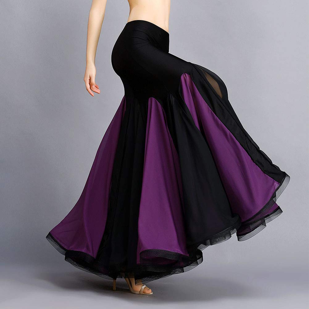 ROYAL SMEELA Bauchtanz Kostüm Chiffon Doppelschicht Bauchtanz Maxi Rock Rüsche Meerjungfrau Röcke Kostüm Damen Frauenkleid Bauchtanz Rock Bauchtanz Outfit Meerjungfrauen Rock Fischschwanz Kleid