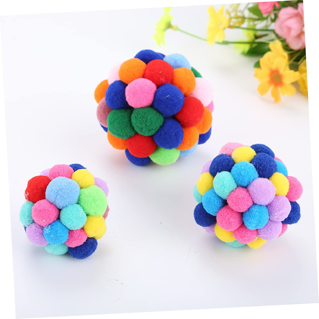 JOINPAYA Colorful Cat Bell Balls Interactive Bouncy Balls for Cats S Random and Engaging Playtime with Sound for Kittens and Pets