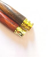 Vista 2 de Juego de 2 portacigarrillos de madera con interfaz de metal, hecho a mano de madera natural, portátil, reutilizable, regular