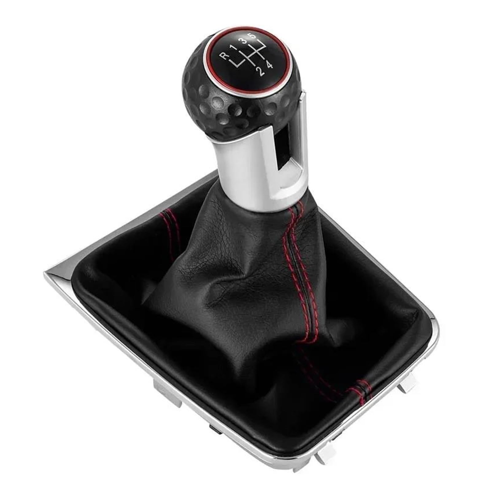 AHRPKAMERD Gear Shift Knob 1PCS for Golf 7 A7 MK7 for GTI for GTD 5/6 Speed Gear Shift Knob LHD 2013-2018 Gear Stick Head(5 Speed Red Line)