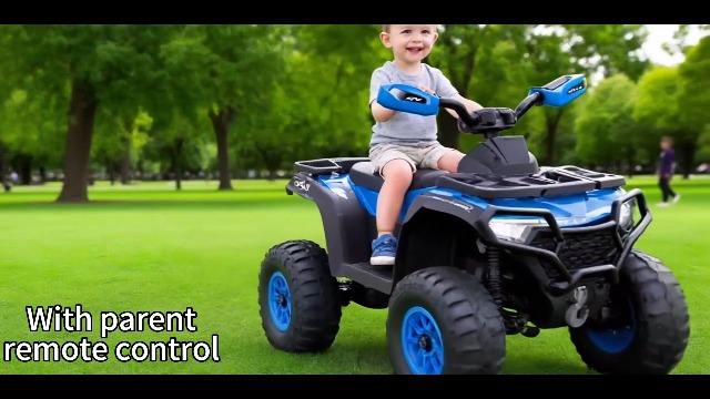Quad électrique enfant 12v 2 moteurs vitesse 2-4kmh effets lumineux sonores rose - Véhicule électrique enfant