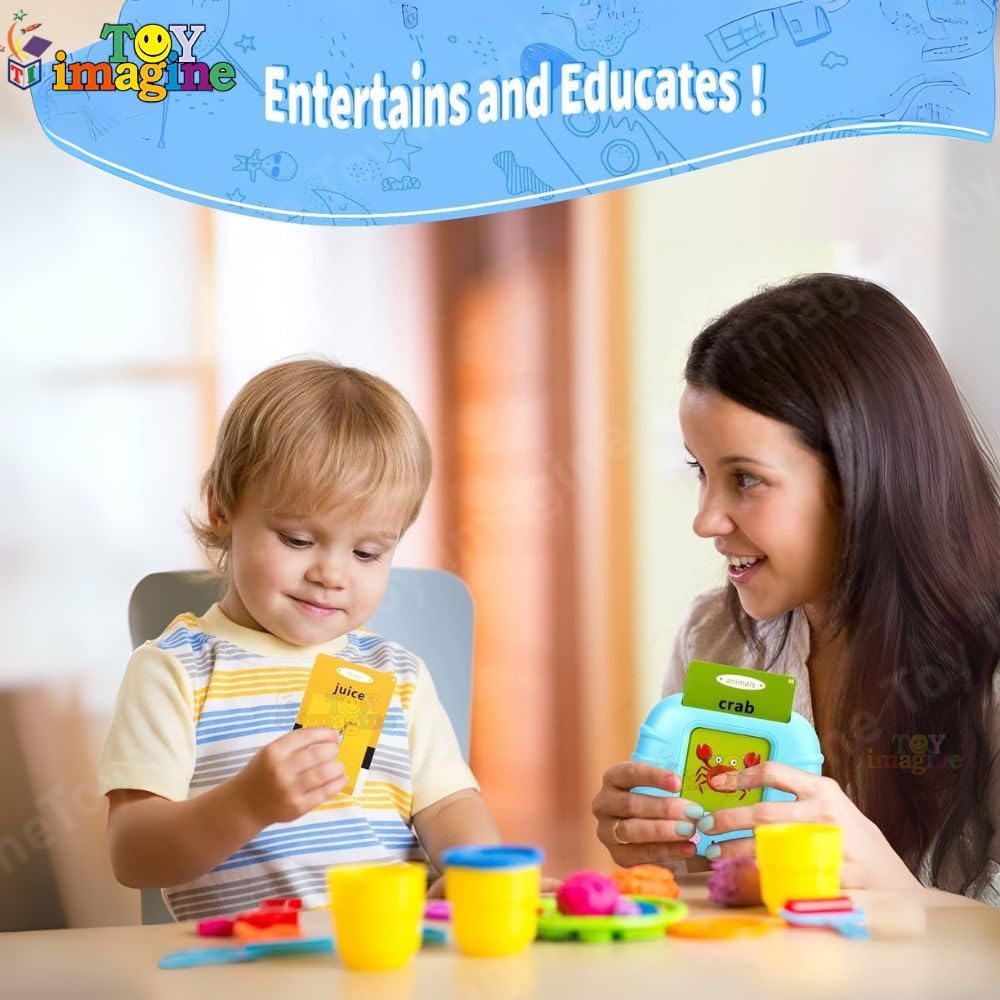 Toy Imagine™ Talking Flash Cards Toy for Kids | 224-Word Learning Device for Toddlers | Montessori Learning Toys for Boys & Girls Ages 2-6 | Preschool Game & Birthday Present - Image 2 thumbnail