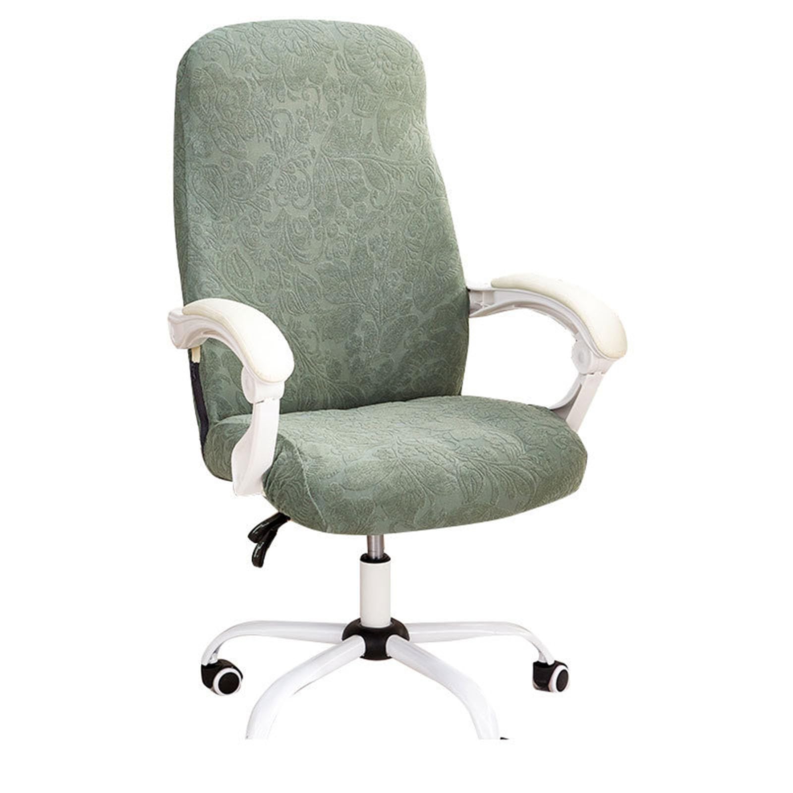 Office Chair Cover with Armrest Stretch Computer Chair Slipcovers Removable for Office Chair gaming chair swivel chair(Cyan,Small)