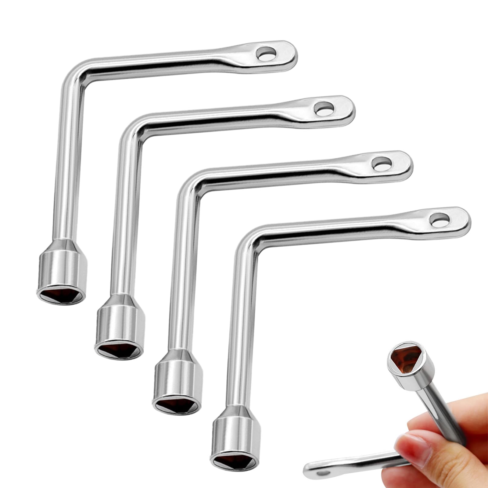 Thfaeyta 4PCS Triangle Key Set for Gas Meter Box, Bin Key, Electric Meter Cabinet Key, Utility, Disabled Toilet, Triangular Service Tool for Elevator, Fireplace, Radiator, Lamp Post