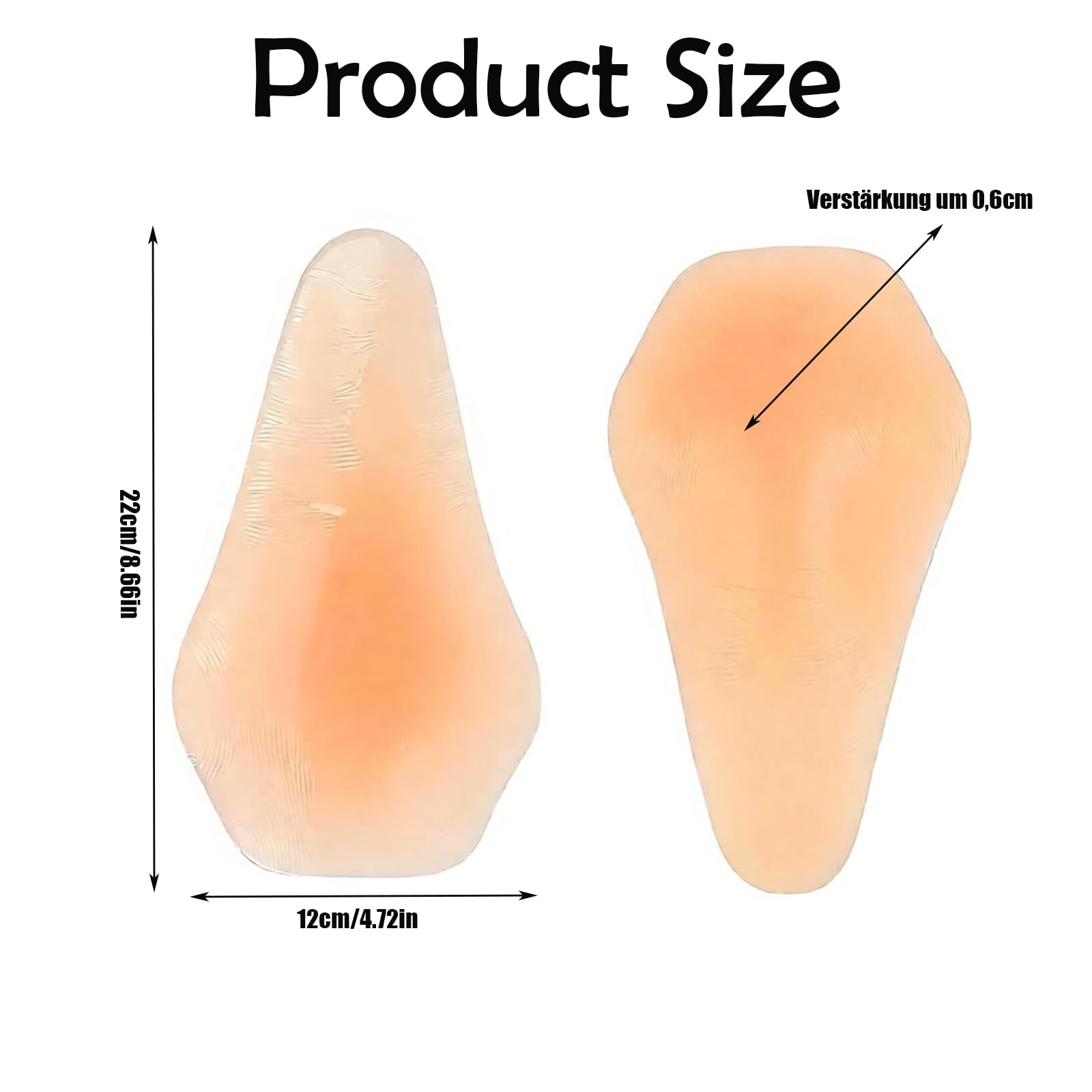 2 almohadillas de silicona para rodilleras, gruesas, color piel, autoadhesivas, para deportes, almohadillas antideslizantes para proteger contra golpes y lesiones