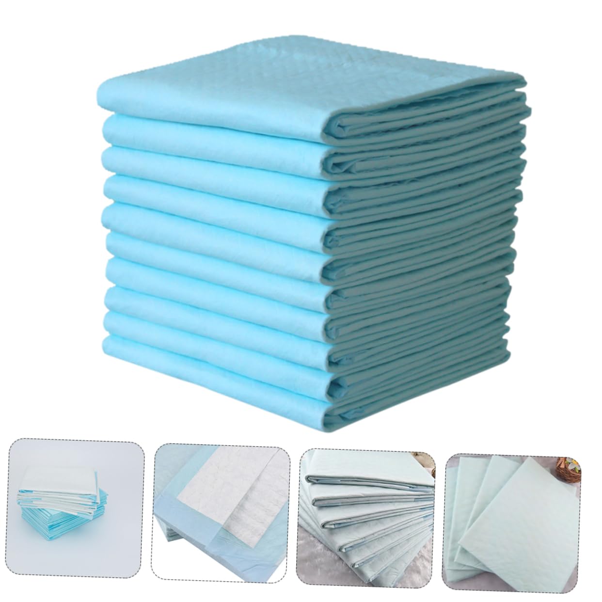 Traverse Monouso per Cuccioli 10 Pezzi Blu Doppio Strato | Tessuto Non Tessuto, Assorbente Usa e Getta, per Pet, Adatto a Periodo Mestruale