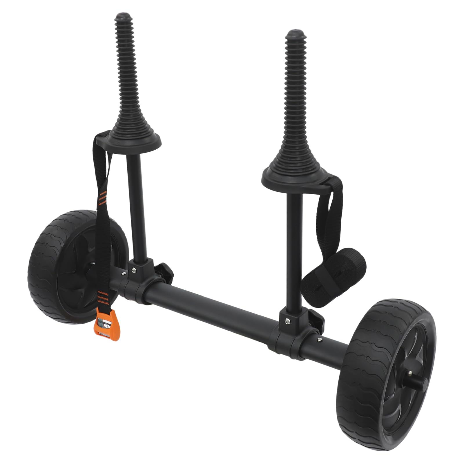 Carro Kayak, Carro Canoa, Kayak Cart Transport, Soporte Ancho Ajustable, Estructura Aluminio Acero Robusto, Ruedas Todo Terreno Playa Arena Hierba Grava Carga 45 kg, 55 cm