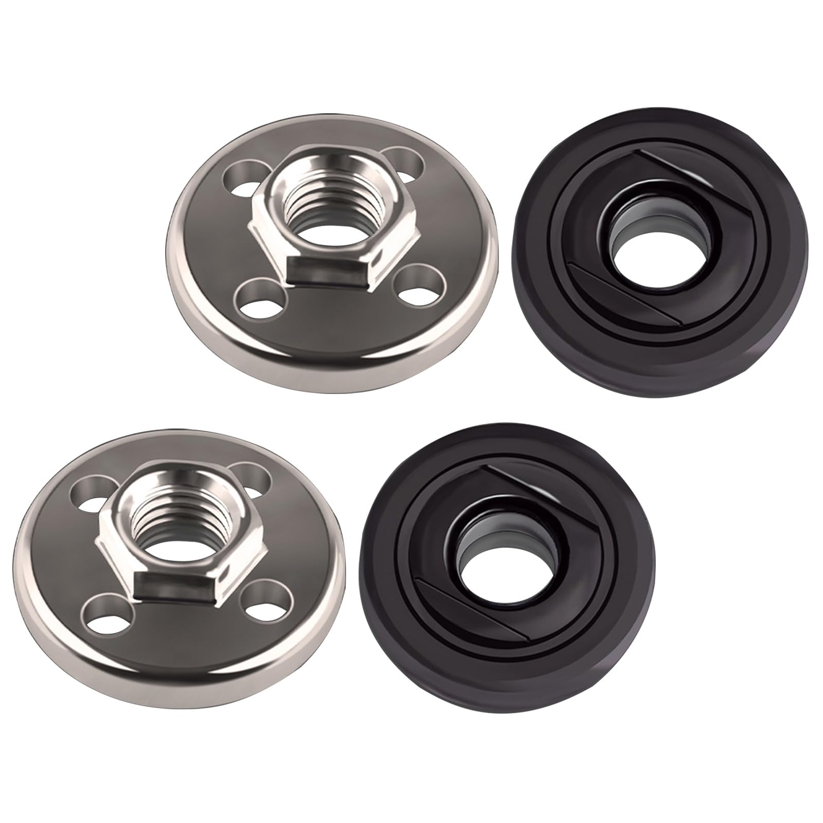 Kelisdi 2 Pairs Hexagon Flange Nut Pressure Plate For 100 Angles Grinder Steel Hexagonal Pressure Plate With Easy Removal Design Hole Angles Grinder