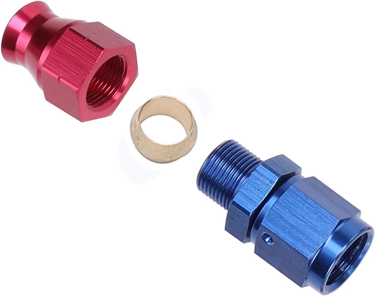 AC PERFORMANCE 5/16" Aluminum Fuel Line Hard Tube 16 Feet Coil with -6 AN Female to 5/16" Hardline Tube Fuel Fitting