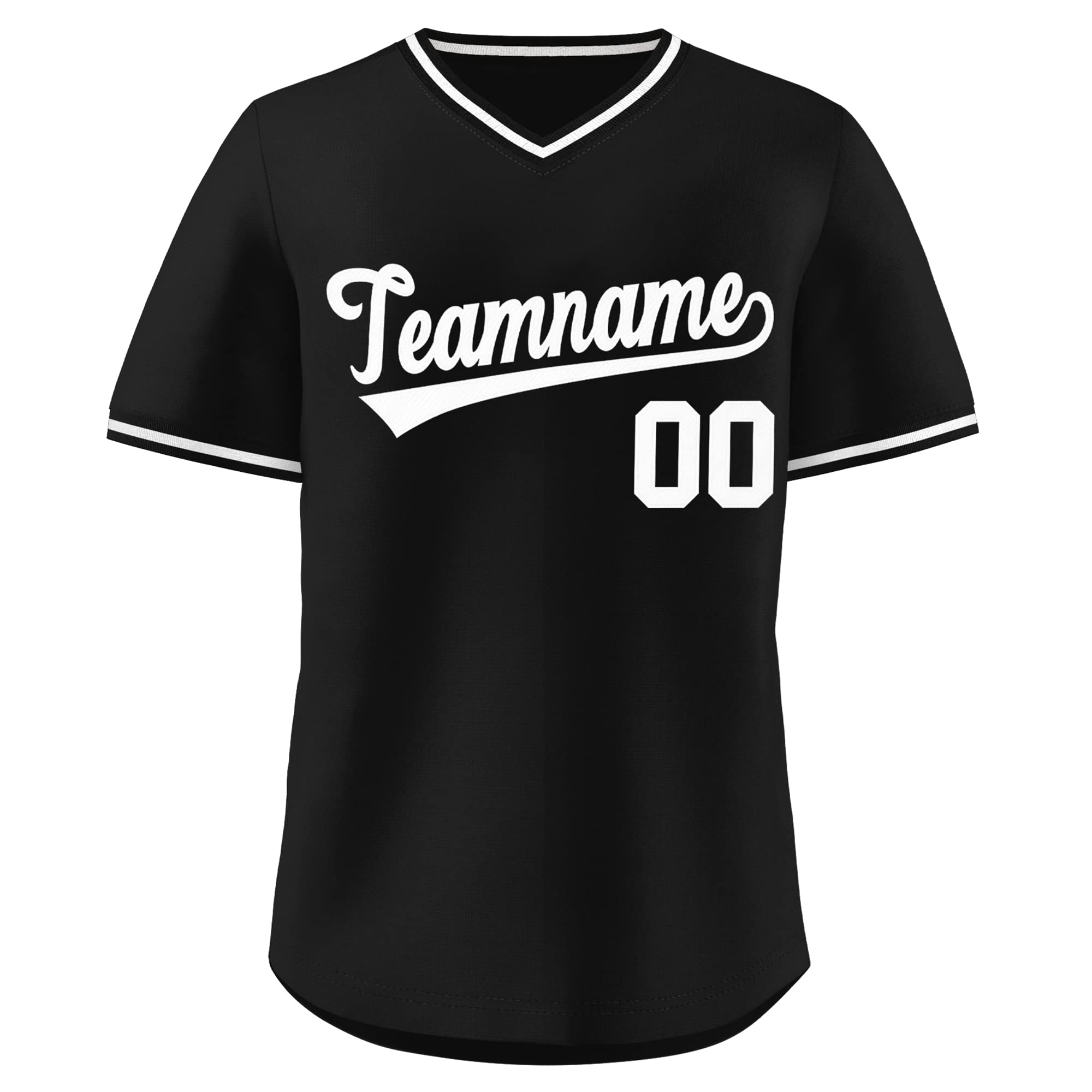 KXK Custom Baseball Jersey Stitched Personalized Name Number Hip Hop Athletic V-Neck Shir…