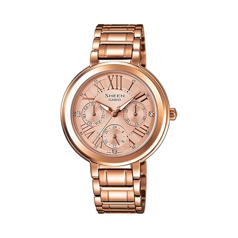 Sheen Analog Gold Dial Women's Watch - SHE-3034PG-9AUDR (SX124)