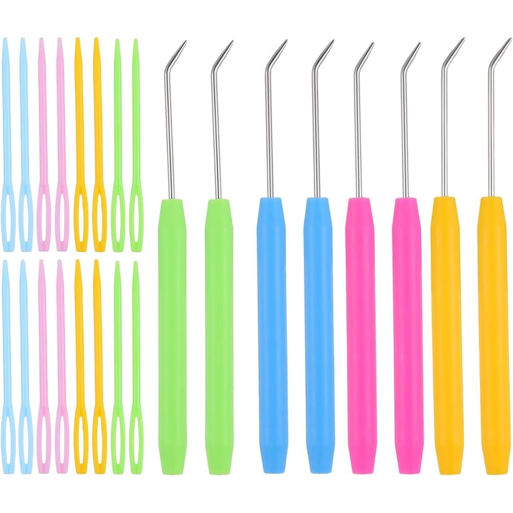 Aundhegrtt Sewing for Knitting for Knitting Hooks Set- 8 Pcs Crochet Hooks Plus 16 Pcs Colorful for Knitting and Boards
