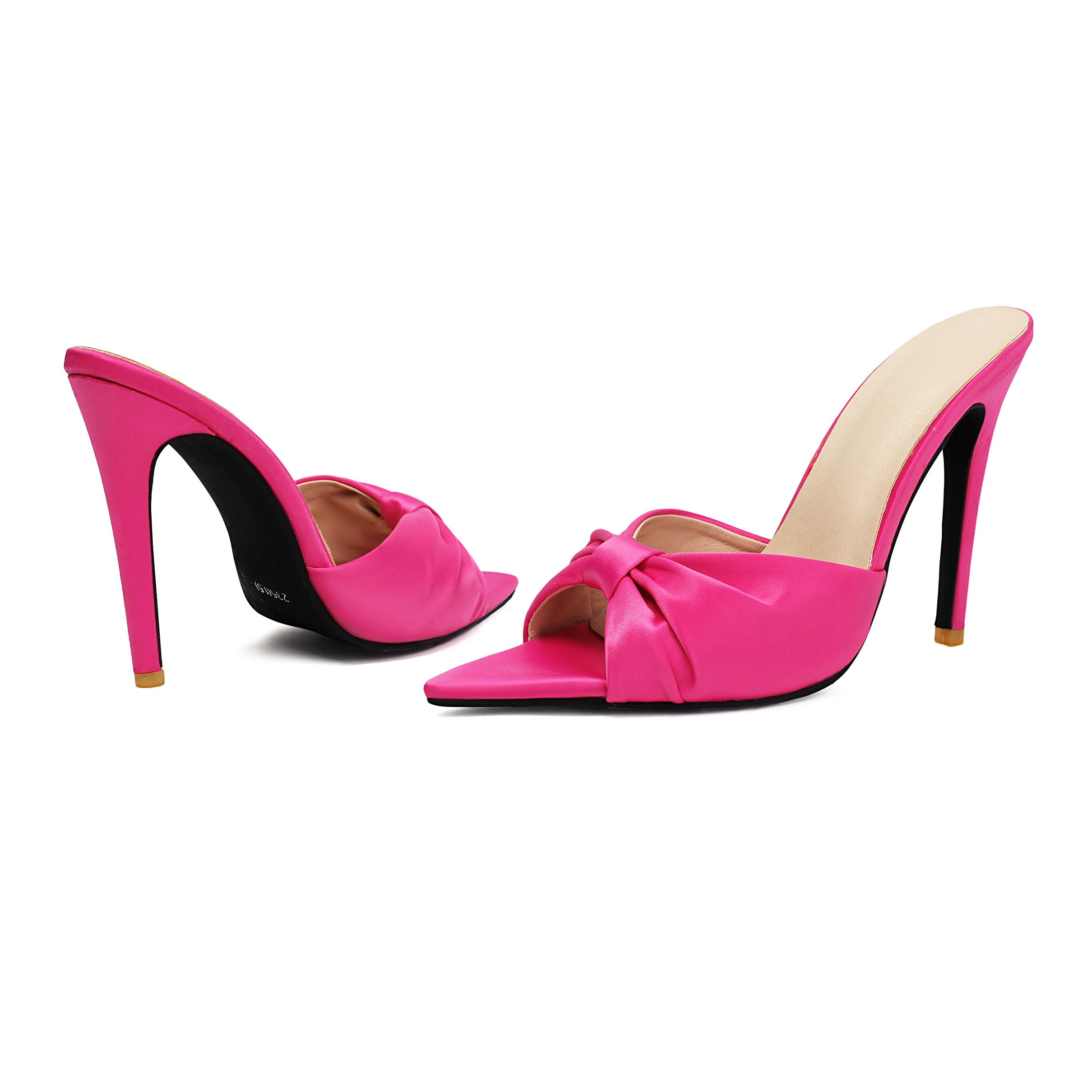 Asterisco Slides Mujer Sin Cordones Tacón De Aguja Tacon Alto Peep Toe Zapatos De Fiesta 260073, Talla 35-45