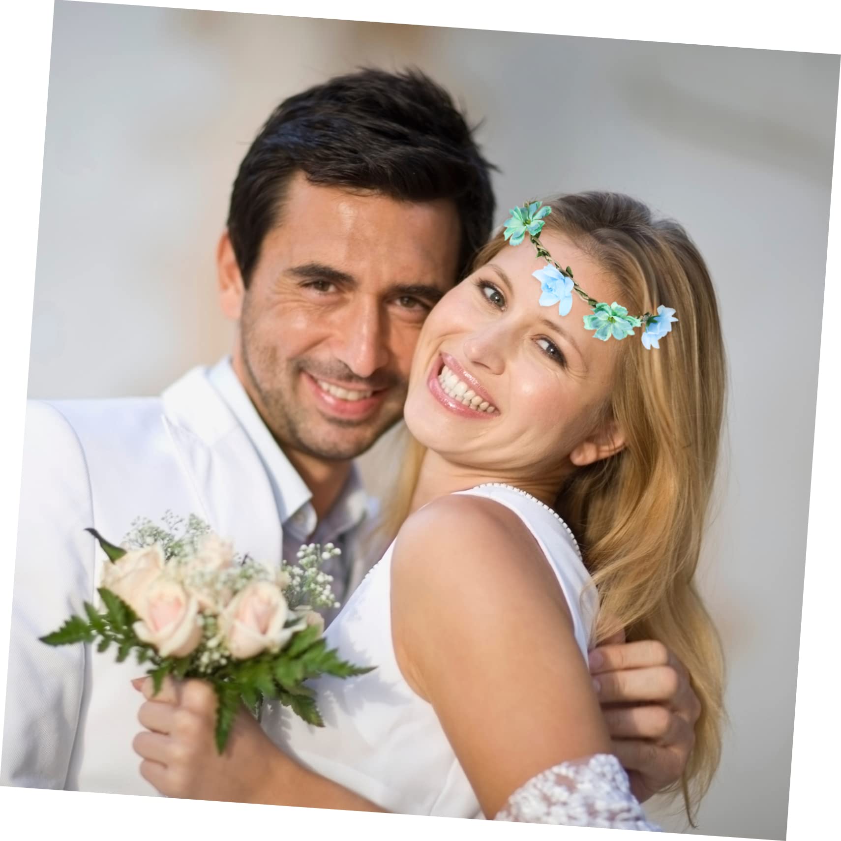 Abaodam 12stücke Blumen Haarband Teilig Braut Floral Kranz Kopfschmuck Elastisches Design Für Damen Für Hochzeiten Festivals Und Fotoshootings