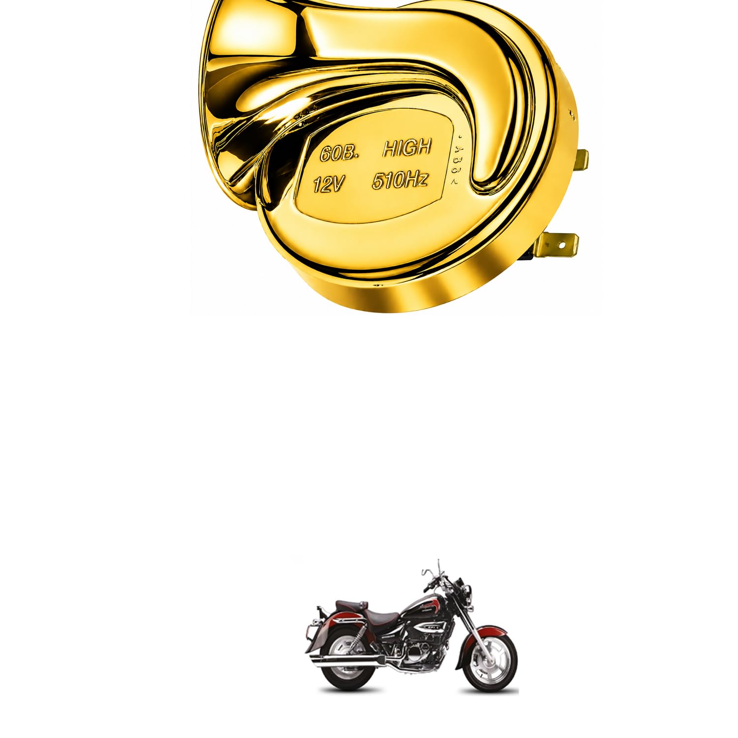 Universal 12V Snail Tweeter Horn 300dB Super Loud Waterproof Electric Horn, Premium Chrome Finish, Heavy Duty Brass Terminals for Car, Bike, Truck, SUV Comfortable With Aq-ui-la 250-image-38