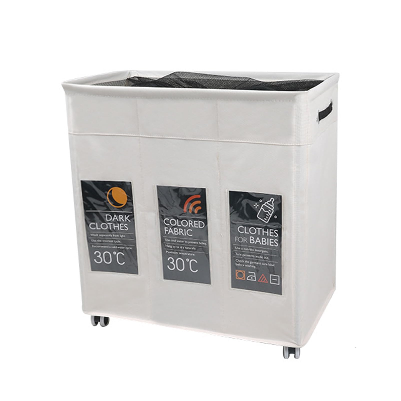Oxford Cloth Multifunctional Storage Basket, Household Laundry Basket with Wheels, Waterproof Dirty Clothes Basket, Bathroom Collapsible Dirty Clothes Basket, Toy Sundry Storage Bucket