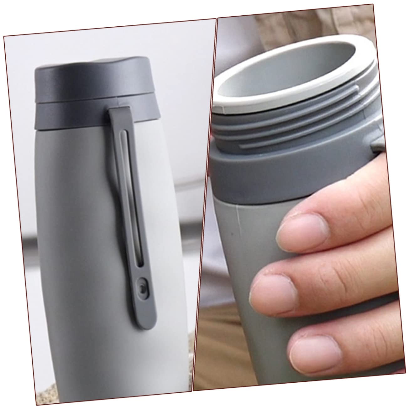 Yardwe 2st Platzsparende Aufbewahrung Wasserflasche Behälter Krüge Großer Wasserkrug Flaschen Trichter Faltbare Flasche Faltbecher Wasserbecher Grey Kieselgel Wiederverwendbar