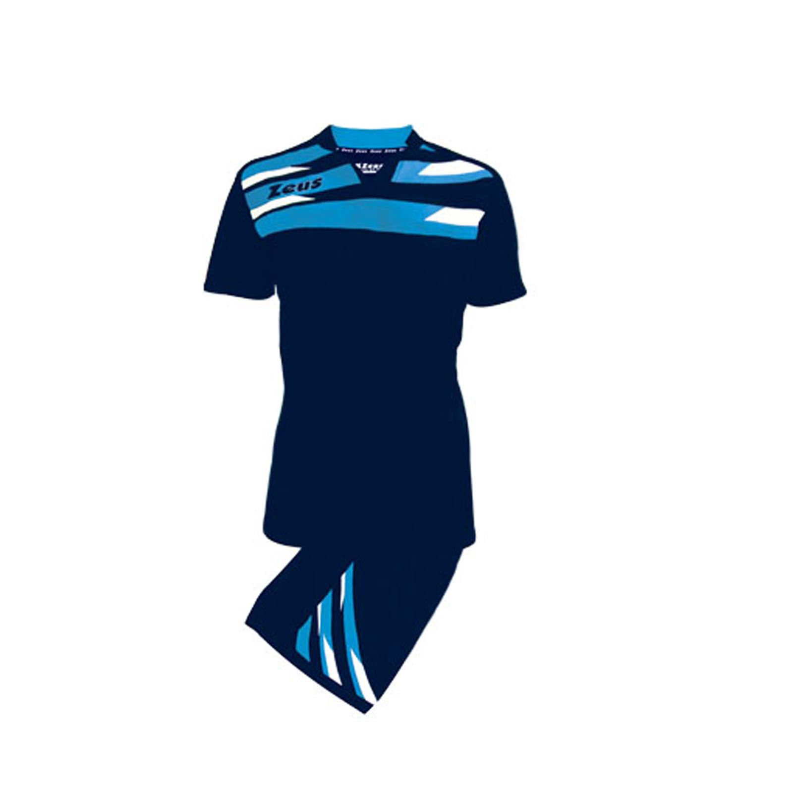 MARCHIO ZEUS - MODELLO KIT EAGLE - COMPLETINO DI MAGLIA A MANICA E PANTALONCINI CORTI - PER UOMO - DONNA SPORTIVA / GIOCATORE / RUGBY / ADATTO PER L ' ALLENAMENTO - PARTITE - TORNEO - IDEALE PER IL RUGBY / SPORT / HOME SHOP ITALIA