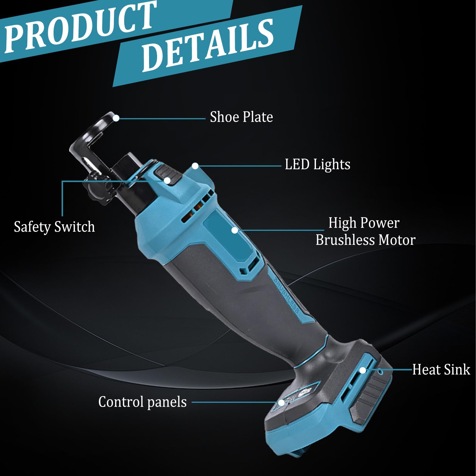 Akku Rotationsschneider Kompatibel mit Makita 18V Batterie, Trockenbau Ausschnittwerkzeug,Akku-Rotationsschneider 18 V zum Schneiden von Holz, Trockenbauwänden, Gipskartonplatten und Holz (ohne Akku)