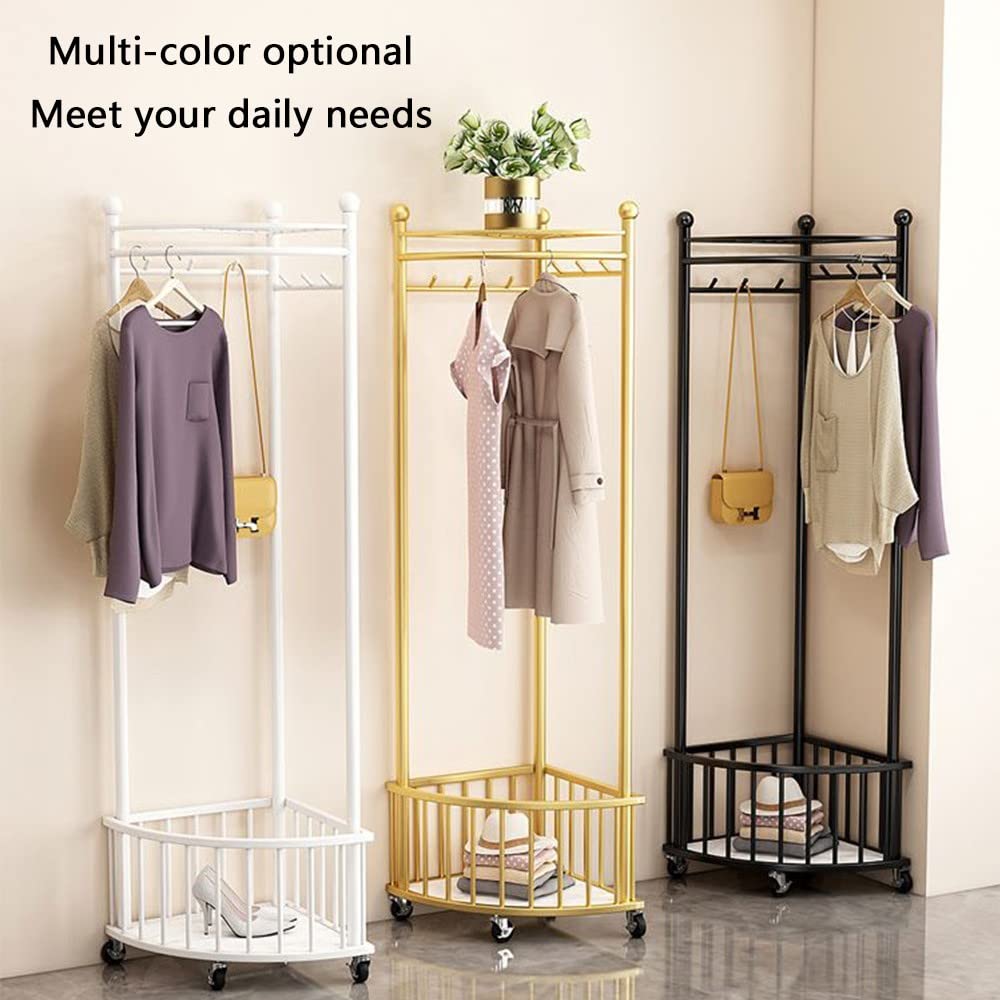 Kleine Kleiderstange, Kleiderständer für Schlafzimmer, kleiner Platz, Organisation von Kleidung und Schuhen, freistehend, Kleiderstange für