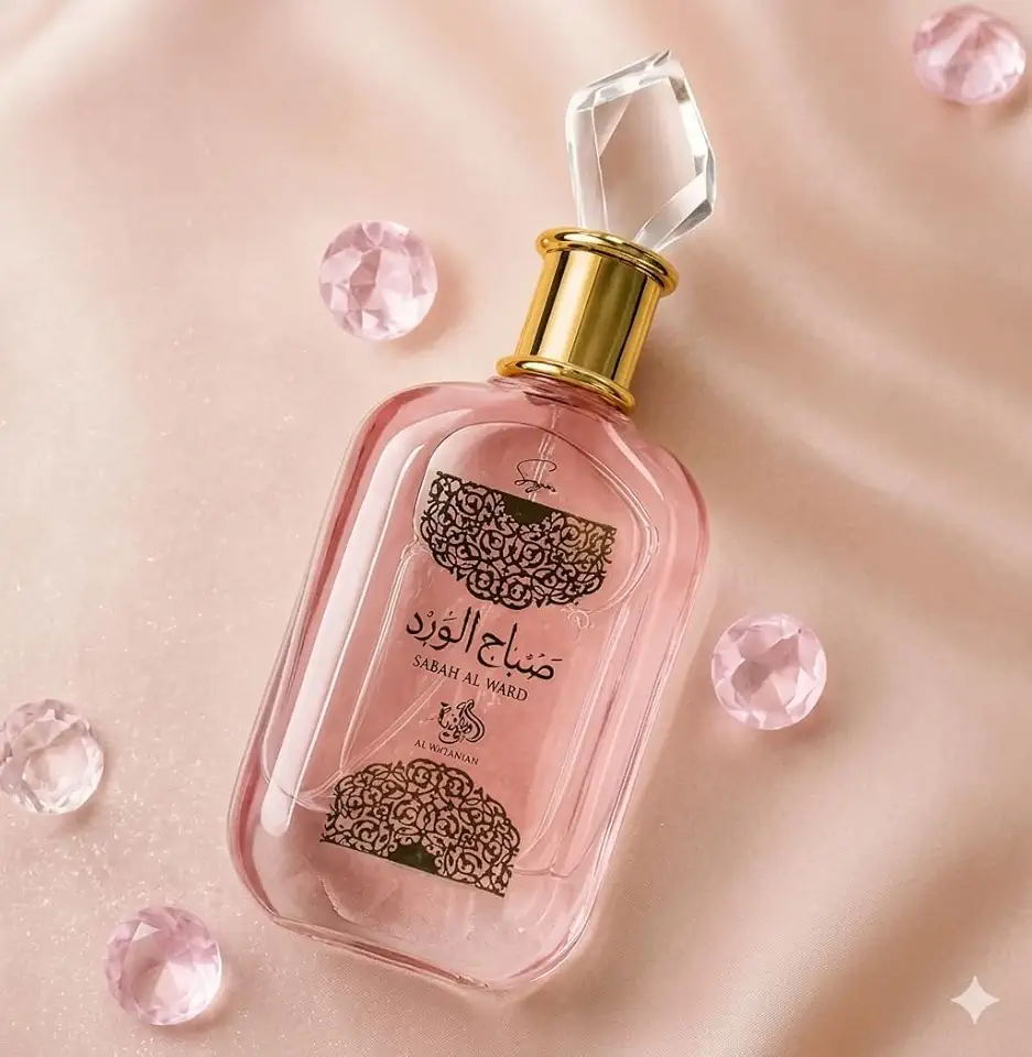 Perfume Árabe Sabah Sugar EDP 100ml Feminino – Fragrância doce equilibrada com toque floral elegante com alta fixação e projeção intensa - Original