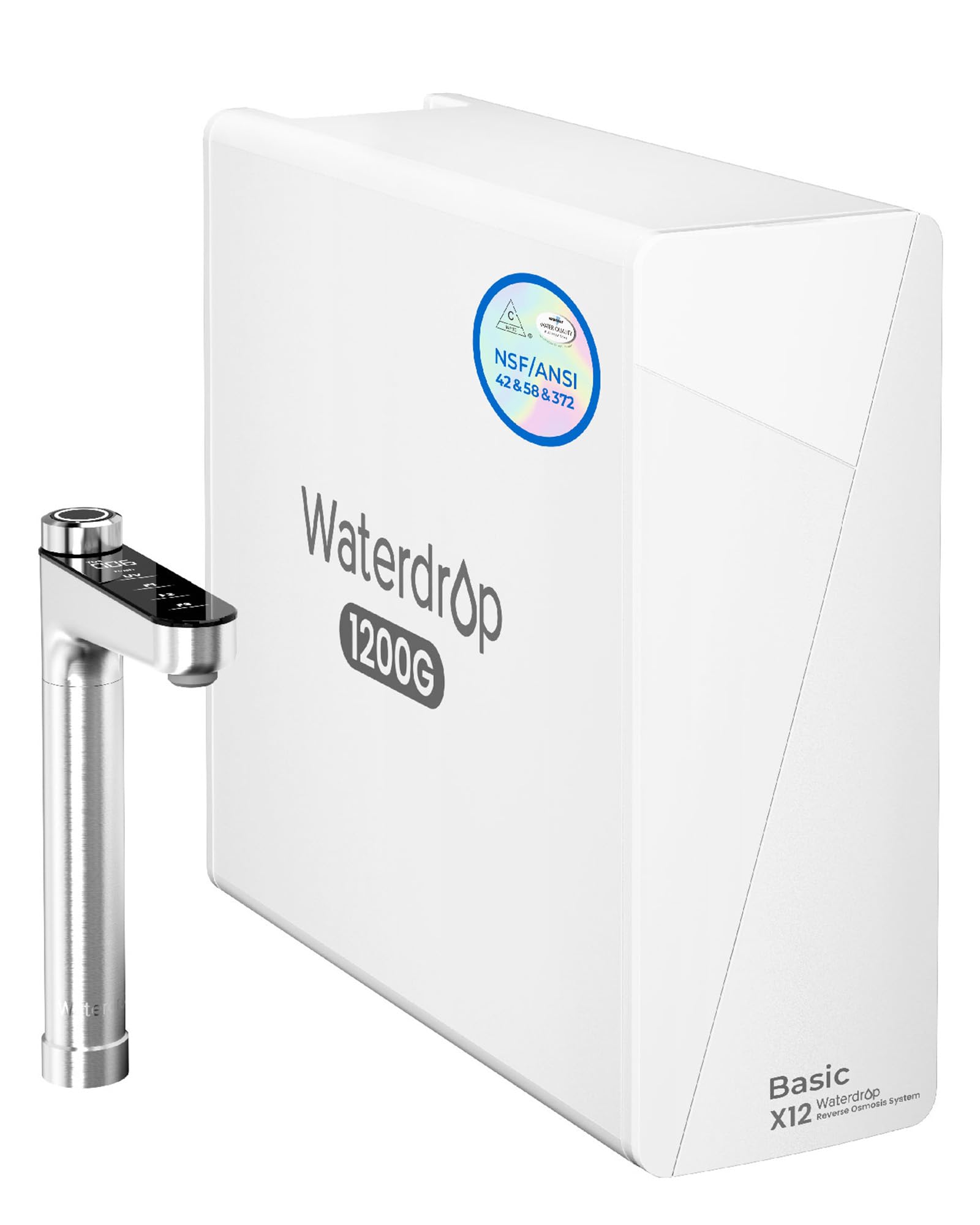 Waterdrop X12-Basic Tankless RO Water Filter, NSF/ANSI 42 & 58