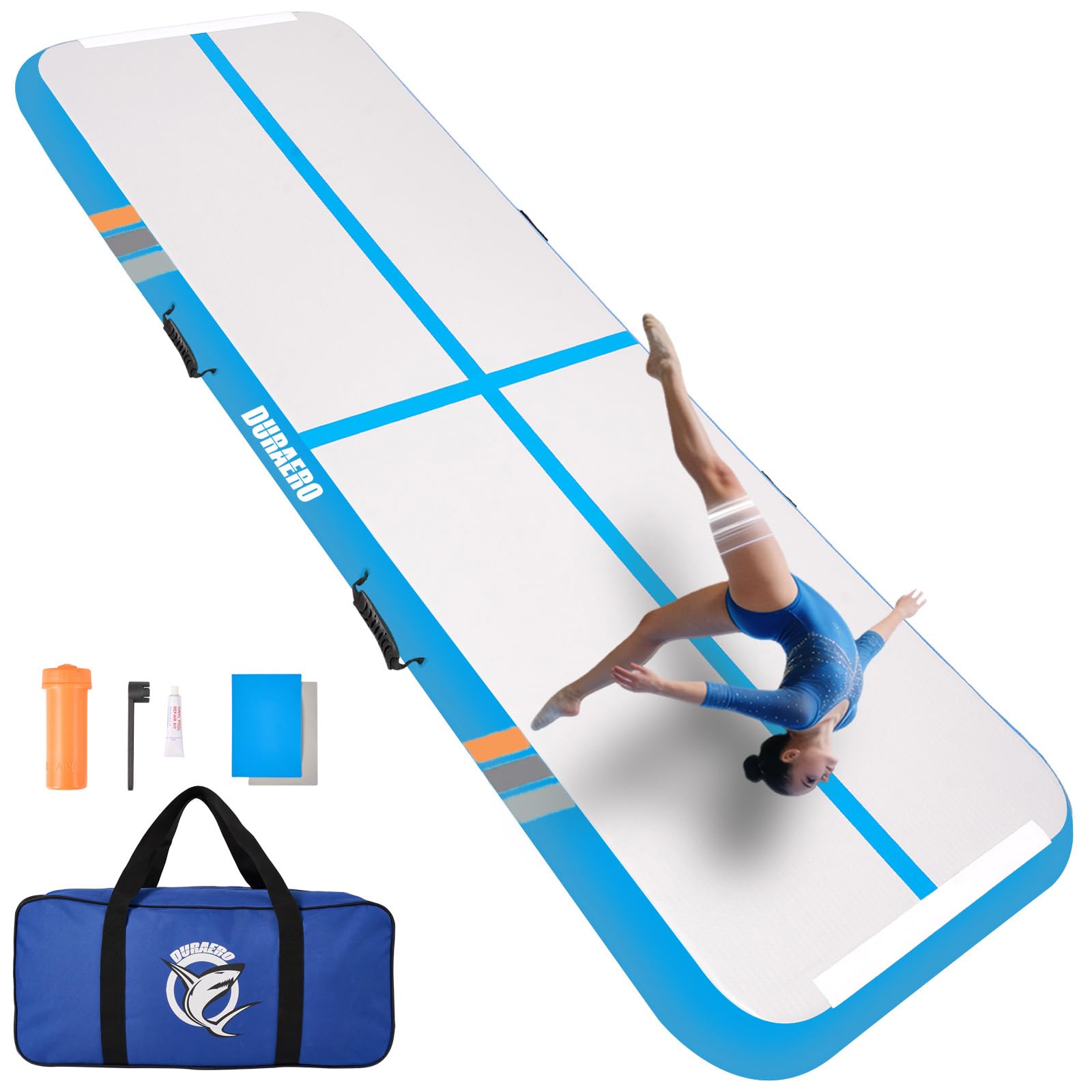 tappetino da ginnastica gonfiabile 3M/4M, Ginnastica Artistica 10 cm con per acrobazie, allenamento e yoga con pompa