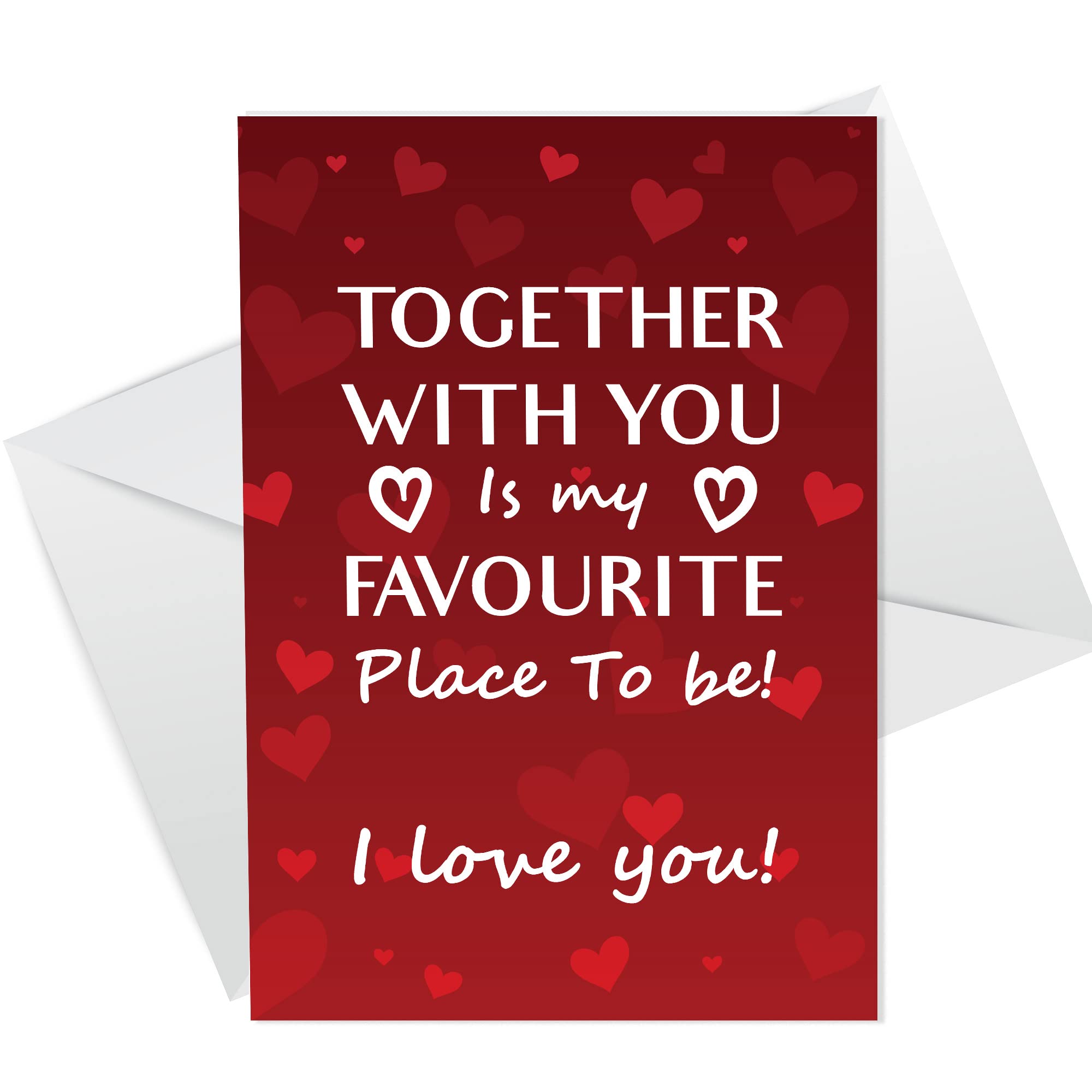 Favourite Place To Be Card For Him Her Boyfriend Girlfriend Anniversary Valentines Card