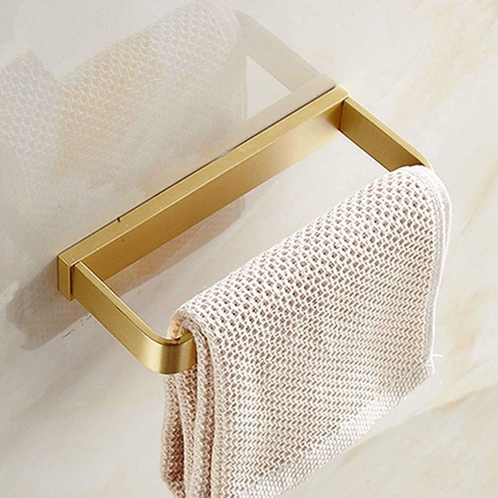 Hand Towel Holder Solid Brass Brushed Gold Project Dedicated Hotel Bathroom Suite Bathroom Accessories Towel Ring Towel Rack Square