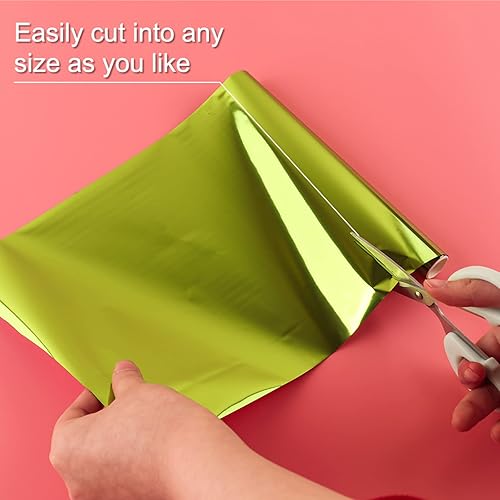Miniatura 6 de 2.0 x 7.6 in, 17 rollos de papel de aluminio reactivo de tóner para estampado en caliente para hacer tarjetas, manualidades brillantes, álbumes de
