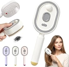 Electric Steam Brush, 2026 New Electric Massage Comb, Scalp Massage Brush with Steam Straightener, Detangling Steam Brush Cordless Portable Hairdressing Tool (Beige)