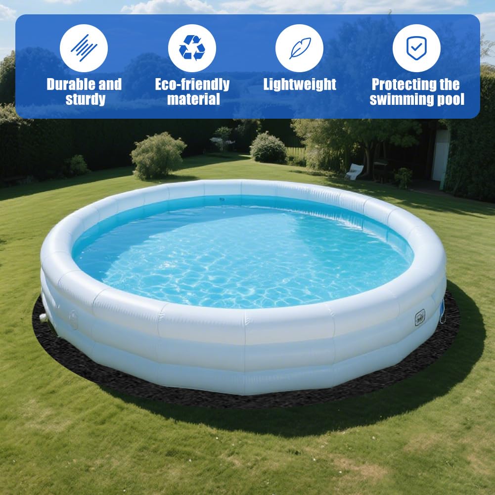 Poolunterlage rutschfeste Unterlage Rund,Pool Unterlage Outdoor,Vorgeschnittene Bodenplane für Aufstellpools & Whirlpools,Ideal für Outdoor, verlängert die Lebensdauer der Auskleidung (Ø305cm)